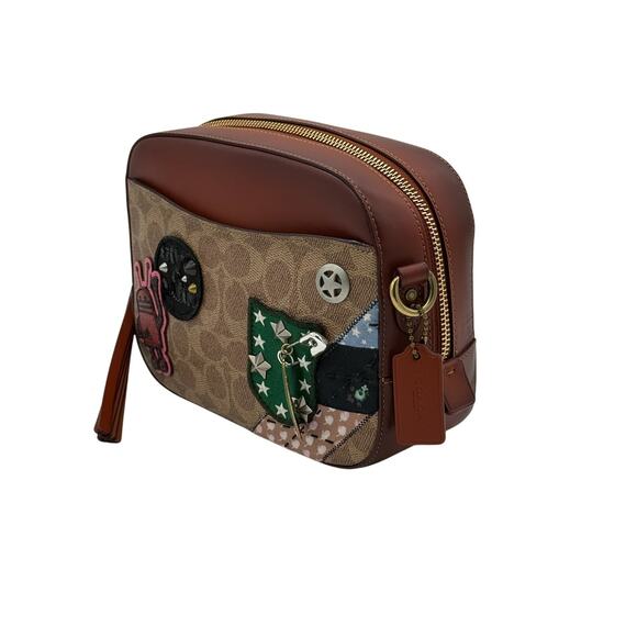 RETAIL $399 RARE COACH X Keith Haring Camera Bag *In Signature Patchwork*ROBOT - Picture 4 of 13